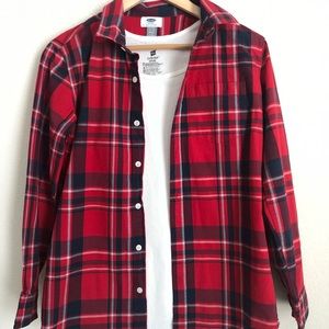 Plaid Long Sleeve Button Down Shirt